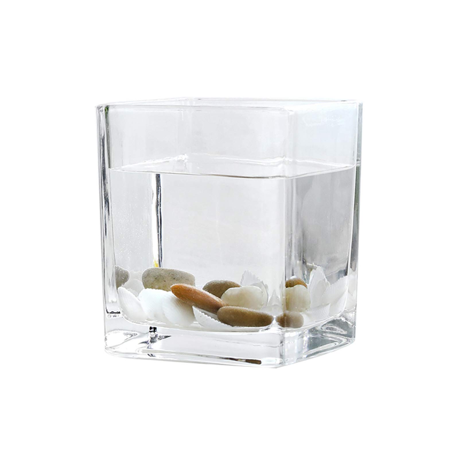 Amazon.co.jp: クリアガラス花瓶、四角魚タンク花瓶オフィスバス